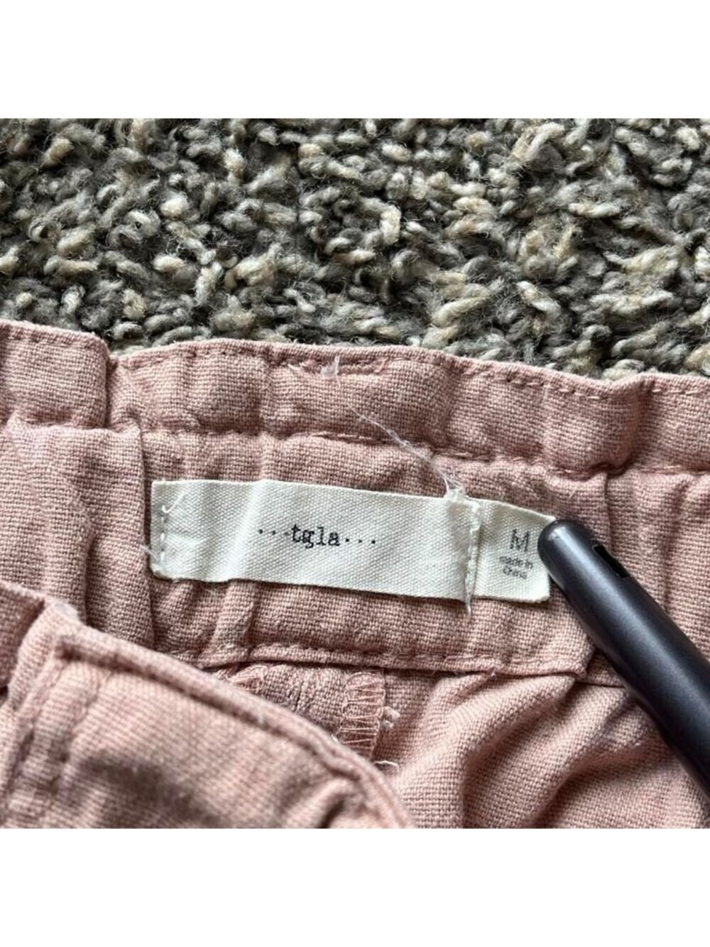 Y2K tgla Tie Waist Linen Blend Medium Mini Skirt Dainty Romantic Festival Girly - Picture 3 of 7
